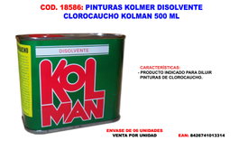 Kolman Disolvente Clorocaucho 500 ml