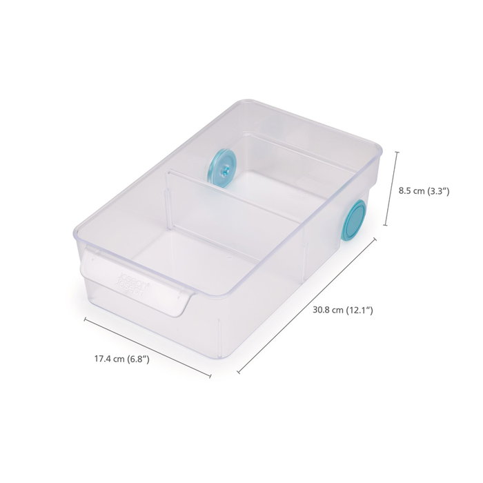 Joseph Joseph FridgeStore Large Contenedor de Almacenamiento Transparente con Ruedas y Divisor de Gran Tamaño Joseph Joseph FridgeStore Large Contenedor de Almacenamiento Transparente con Ruedas y Divisor de Gran Tamaño