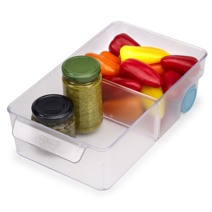 Joseph Joseph FridgeStore Large Contenedor de Almacenamiento Transparente con Ruedas y Divisor de Gran Tamaño Joseph Joseph FridgeStore Large Contenedor de Almacenamiento Transparente con Ruedas y Divisor de Gran Tamaño
