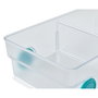 Joseph Joseph FridgeStore Large Contenedor de Almacenamiento Transparente con Ruedas y Divisor de Gran Tamaño