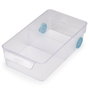 Joseph Joseph FridgeStore Large Contenedor de Almacenamiento Transparente con Ruedas y Divisor de Gran Tamaño