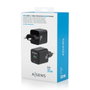 Aisens Cargador GaN 30W con USB-C y USB-A, Negro