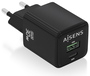 Aisens Cargador GaN 30W con USB-C y USB-A, Negro