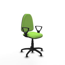 PIQUERAS Y CRESPO Silla de oficina Aýna color Pistacho con brazos fijos