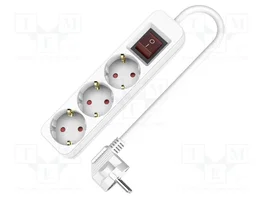 PLASTROL Prolongador de alimentación H05VV-F 3G1,5mm2 5m con interruptor