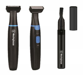 Westinghouse Set Barbero y Perfilador de Barba con 9 Accesorios - Recargable USB y Pilas