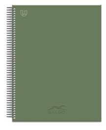 Bloc Galgo Micro.Tapa Extra A5+ 80H Liso 100G 1 Col. Banda Verde Oscuro (Set de 5)