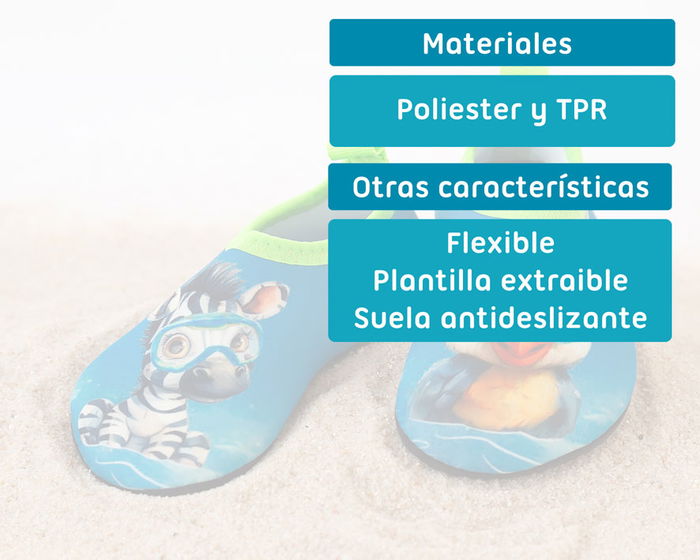 KioKids Escarpines Acuáticos Infantiles Safari Fun Azul Animales Eur 25 con Suela Antideslizante y Plantilla Extraíble para Playa y Piscina KioKids Escarpines Acuáticos Infantiles Safari Fun Azul Animales Eur 25 con Suela Antideslizante y Plantilla Extraíble para Playa y Piscina