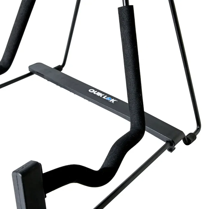 QuikLok Soporte GHS/001 para Guitarra Eléctrica, Acústica y Trompa, Ajustable en 5 Posiciones, Plegable, Negro, Hasta 5 kg