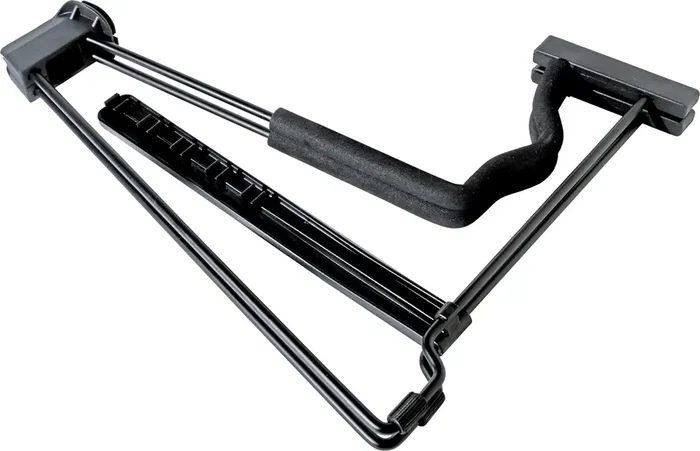 QuikLok Soporte GHS/001 para Guitarra Eléctrica, Acústica y Trompa, Ajustable en 5 Posiciones, Plegable, Negro, Hasta 5 kg