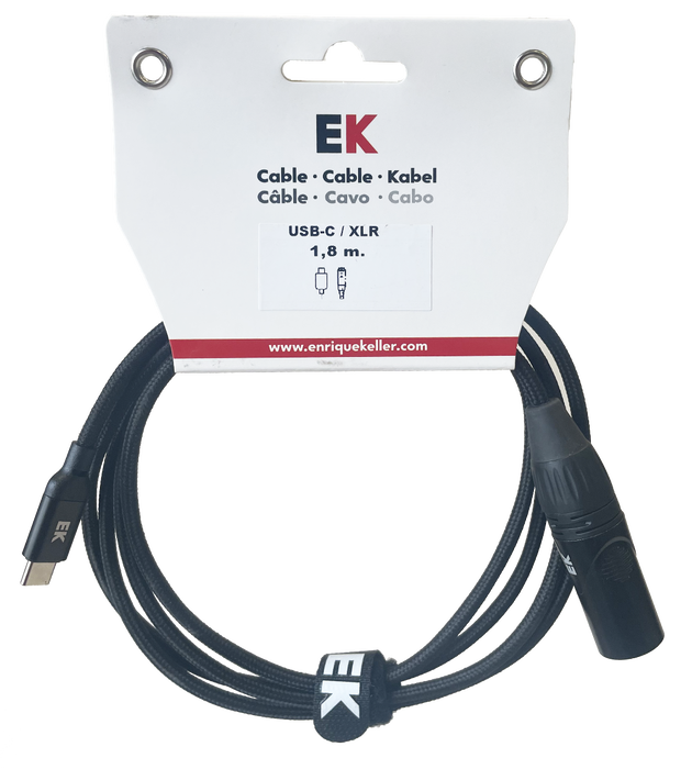 Cable Ek Audio Usb-C Xlr Macho 1,8 m Cable Ek Audio Usb-C Xlr Macho 1,8 m