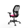 PIQUERAS Y CRESPO Silla de oficina Jorquera Rosa y Gris con Brazos 3D