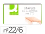 Q-connect Grapas Nº 22/6 24/6 Cobreadas Caja 1000 Unidades