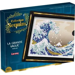 Lansay Kit de Ocio Creativo Colección Lentejuelas La Gran Ola Hokusai LAN3181860203460 Edad 14
