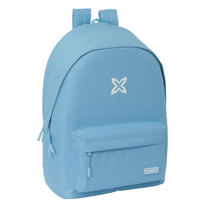 Safta Mochila Doble Munich Basics para Portátil 15,6 Pulgadas con USB Azul
