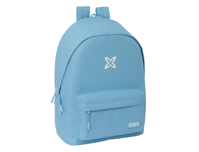 Safta Mochila Doble Munich Basics para Portátil 15,6 Pulgadas con USB Azul
