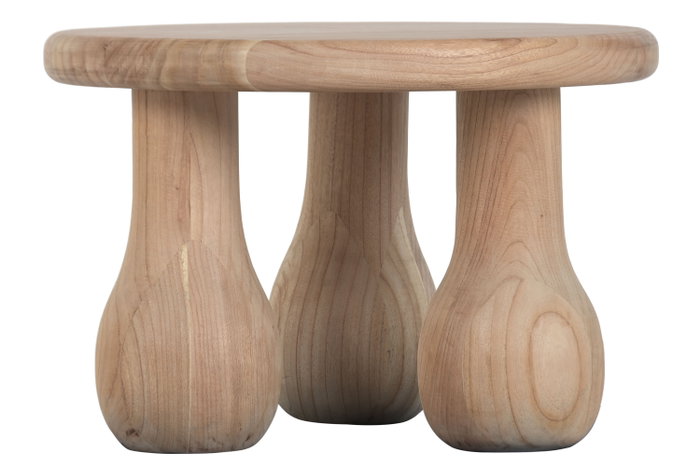 DKD Home Decor Mesita Auxiliar Moderno Natural 60 x 40 x 60 cm