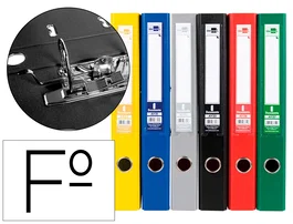 Liderpapel Archivador de Palanca Forrado PVC Colores Surtidos 52 mm