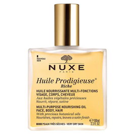 Nuxe Huile Prodigieuse Riche Aceite Multifuncional para Rostro, Cuerpo y Cabello 100ml