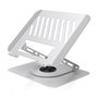 Aisens Soporte de Sobremesa XL Giratorio Ajustable para Portátil/Tablet 10-17 Pulgadas, Plata