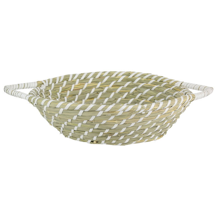 Home Deco Factory Cesta Trenzada Natural Wild Algas Marinas Étnica Fruta Pan 33x27 cm