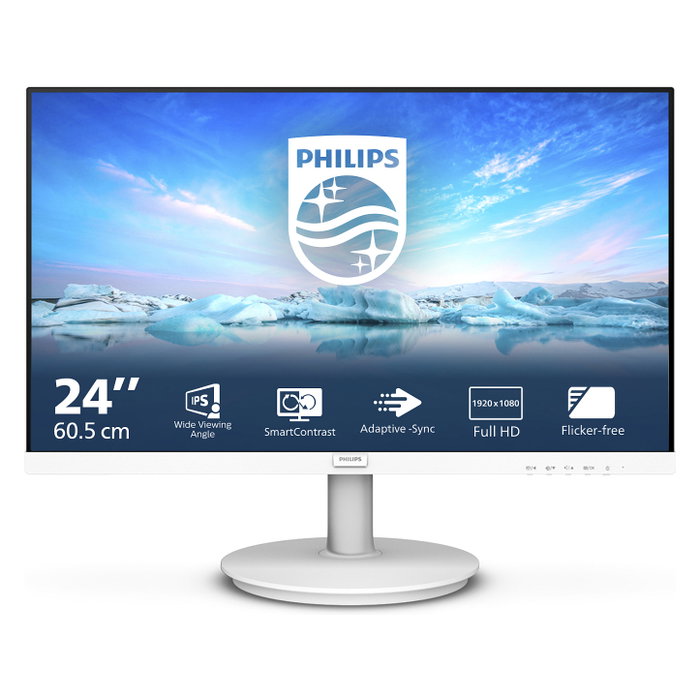 Philips 241V8AW Monitor 23.8 pulgadas Full HD Blanco