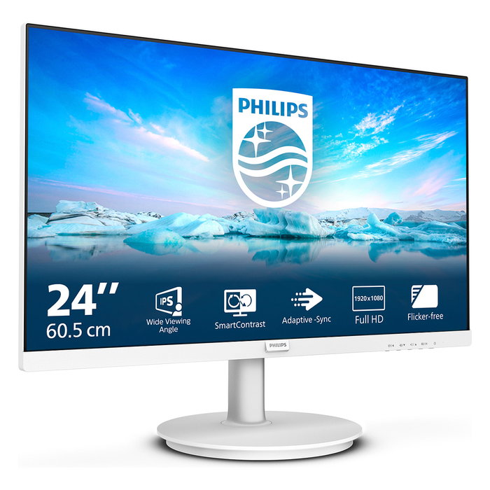 Philips 241V8AW Monitor 23.8 pulgadas Full HD Blanco