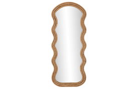 DKD Home Decor Espejo Urban Natural Ratán y Cristal 3 x 118 x 49 cm