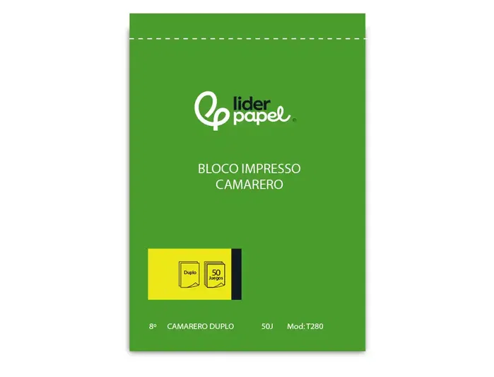 Liderpapel T280 Talonario Camarero Original y Copia 8º (105 x 155 mm)