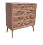 DKD Home Decor Cómoda Rejilla Natural de Paulownia y MDF