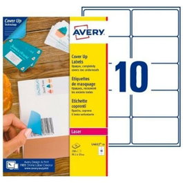 Avery-Dennison Etiquetas Adhesivas Cubrientes Blancas 99,1x57mm A4