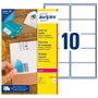 Avery-Dennison Etiquetas Adhesivas Cubrientes Blancas 99,1x57mm A4