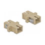 DeLOCK Acoplador de Fibra Óptica SC Simplex Hembra a Hembra Multimodo, 4 Piezas Beige, Conector Cerámico, Referencia LWL Kupplung SC