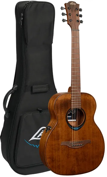 LAG Guitarra Acústica Travel A/E Blue Wave 1 Electroacústica Folk Cedro Rojo Macizo Color Marrón Natural Acabado Satinado LAG Guitarra Acústica Travel A/E Blue Wave 1 Electroacústica Folk Cedro Rojo Macizo Color Marrón Natural Acabado Satinado