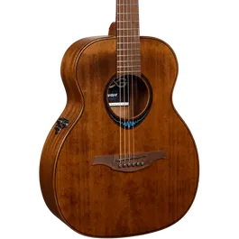 LAG Guitarra Acústica Travel A/E Blue Wave 1 Electroacústica Folk Cedro Rojo Macizo Color Marrón Natural Acabado Satinado