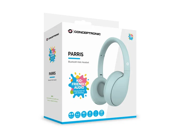 Conceptronic PARRIS04B Auricular Infantil Bluetooth 6.0 Azul claro
