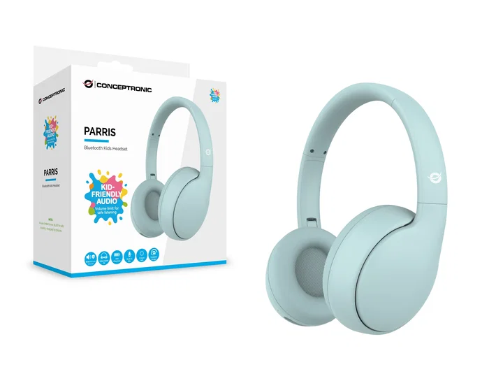 Conceptronic PARRIS04B Auricular Infantil Bluetooth 6.0 Azul claro