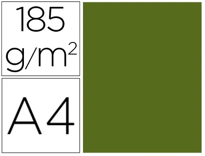 Guarro Cartulina Verde Safari 185g Din A4 50 Unidades