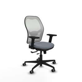 PIQUERAS Y CRESPO Silla de oficina Jorquera Gris y Blanca con mecanismo Sincro/Traslack