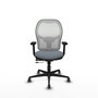 PIQUERAS Y CRESPO Silla de oficina Jorquera Gris y Blanca con mecanismo Sincro/Traslack