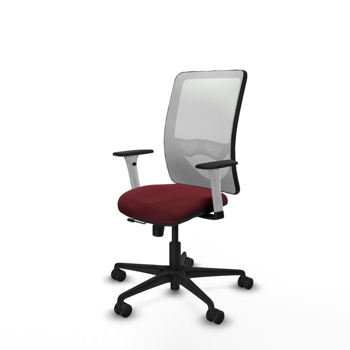 PIQUERAS Y CRESPO Silla de oficina Zulema con mecanismo Sincro/Traslack Granate y Blanco PIQUERAS Y CRESPO Silla de oficina Zulema con mecanismo Sincro/Traslack Granate y Blanco