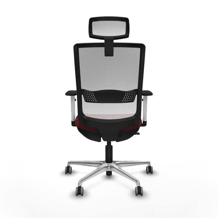 PIQUERAS Y CRESPO Silla de oficina Haches con mecanismo Sincro/Traslack Granate y Blanco