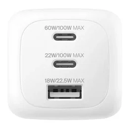 Belkin Boost Charge 100W Cargador USB-C (2x USB-C, 1x USB-A) Blanco