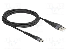 DeLOCK Cable USB 2.0 de Tipo-A a USB Tipo-C™ de 2 m, Negro