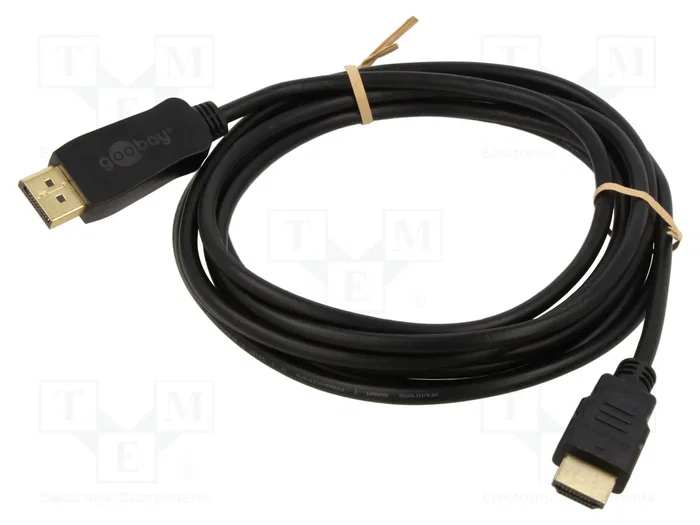 GOOBAY Cable DisplayPort a HDMI 4K UHD 2160p 3m GOOBAY Cable DisplayPort a HDMI 4K UHD 2160p 3m