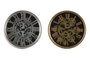 DKD Home Decor Pack de 2 Relojes de Pared de Metal y Cristal Surtidos