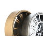DKD Home Decor Pack de 2 Relojes de Pared de Metal y Cristal Surtidos