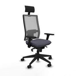 PIQUERAS Y CRESPO Silla de oficina Horna con mecanismo Sincro, Gris