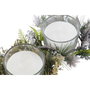 DKD Home Decor Set de 2 Velas de Cera de Parafina y Cristal, Dorado y Plateado, 300g cada una