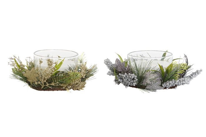 DKD Home Decor Vela Navidad Moderna Dorado Plateado Cera Parafina Cristal 21.5 x 8.5 x 21.5 cm (2 Unidades) DKD Home Decor Vela Navidad Moderna Dorado Plateado Cera Parafina Cristal 21.5 x 8.5 x 21.5 cm (2 Unidades)